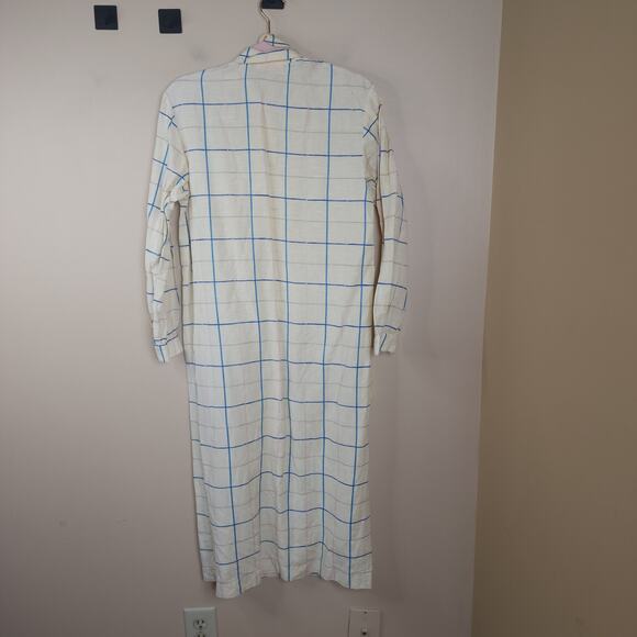 Vintage Brooks Brothers Yellow Grid Long Sleeve Shirt Dress Size 4 - Picture 9 of 12